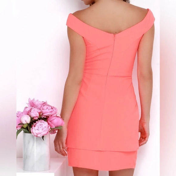 Adelyn Rae Flower Garden Neon Coral Dress - Size Medium - Picture 2 of 8